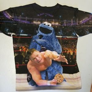 Amazing Cookie Monster and John Cena Shirt